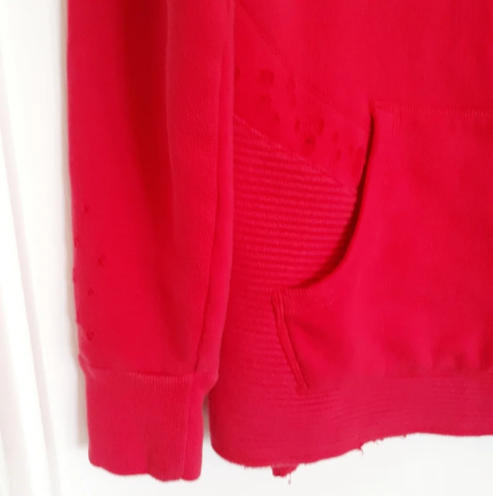 Rockstar Original Red Distressed Hoodie